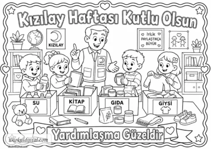 Kızılay Haftası Boyama Sayfası 7