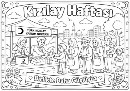 Kızılay Haftası Boyama Sayfası 10