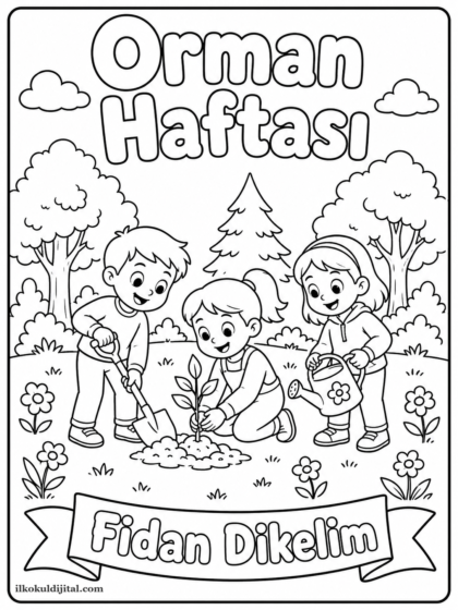 Orman Haftası Boyama Sayfası 1