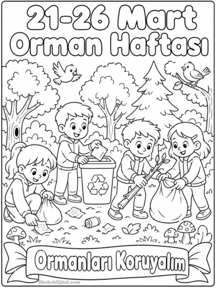 Orman Haftası Boyama Sayfası 2