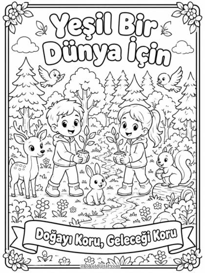 Orman Haftası Boyama Sayfası 4