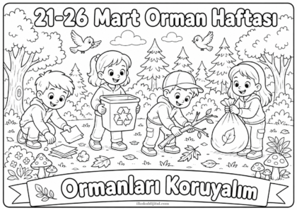 Orman Haftası Boyama Sayfası 7