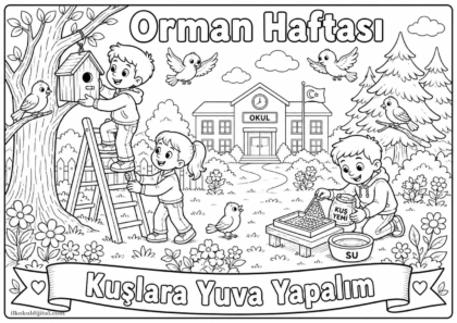 Orman Haftası Boyama Sayfası 8