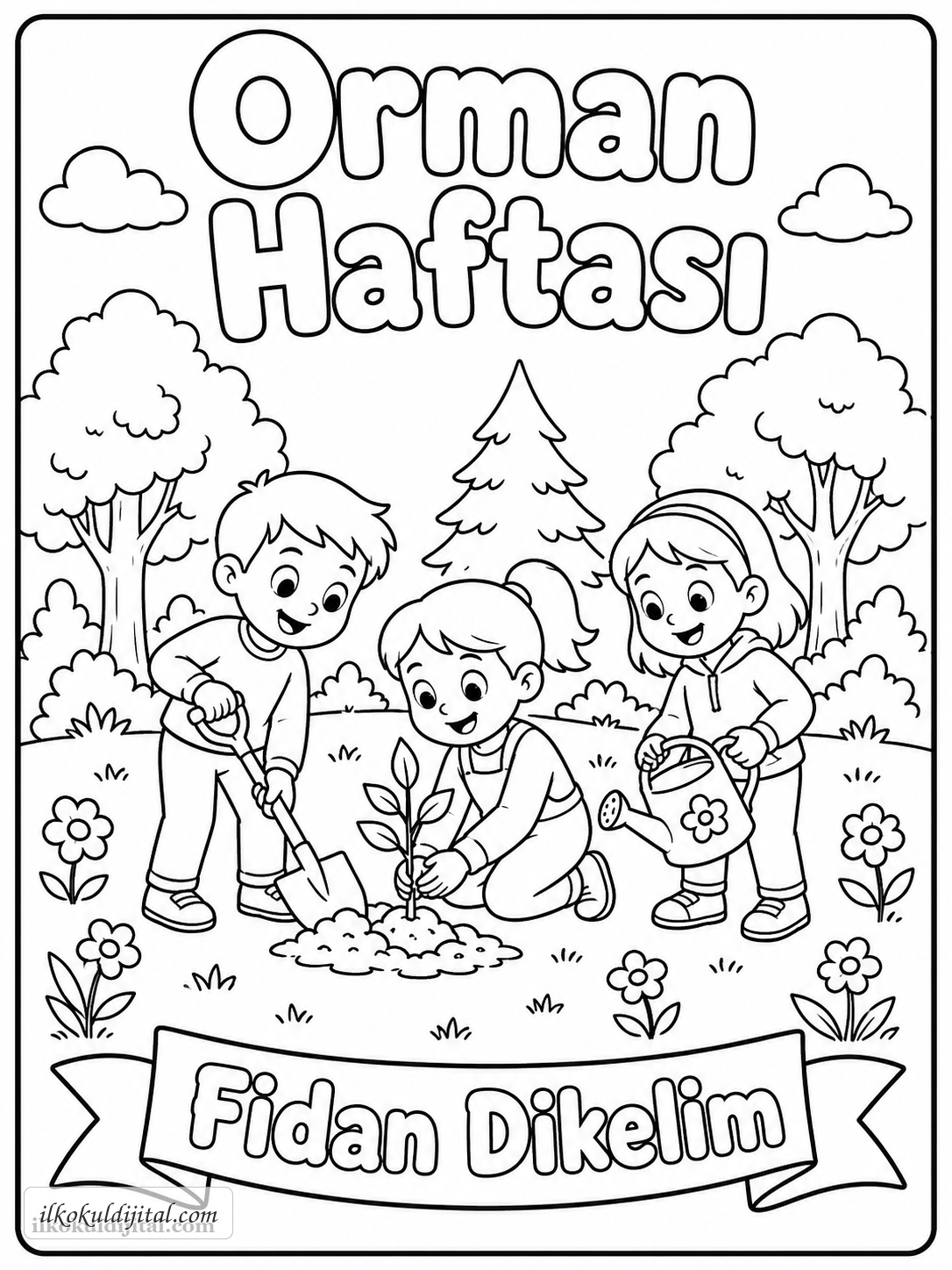 Orman Haftası Boyama Sayfası 1
