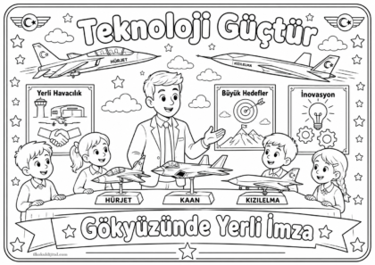 Tutum, Yatırım ve Türk Malları Haftası Boyama Sayfası 11