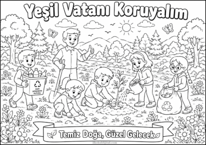 Yeşil Vatan Boyama Sayfası 8
