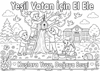 Yeşil Vatan Boyama Sayfası 9