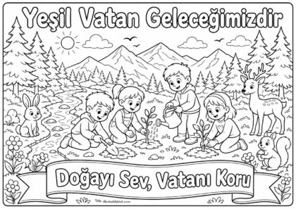 Yeşil Vatan Boyama Sayfası 10
