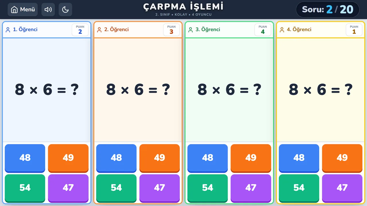 Çarpma İşlemi Oyunu ekran görüntüsü