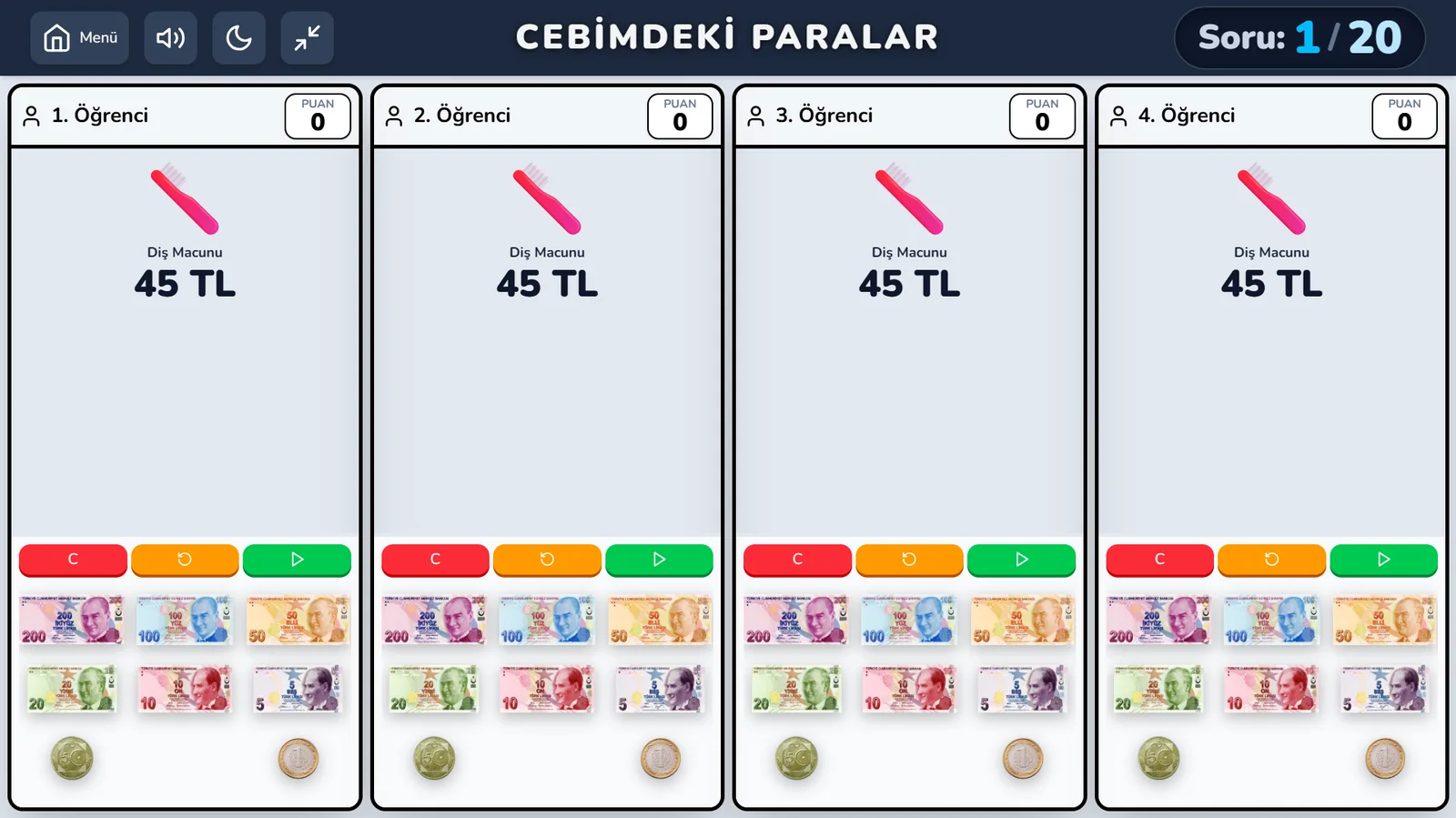Cebimdeki Paralar Oyunu ekran görüntüsü