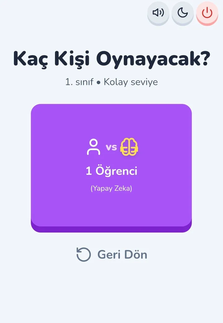 Mobil oyuncu sayısı ekranı