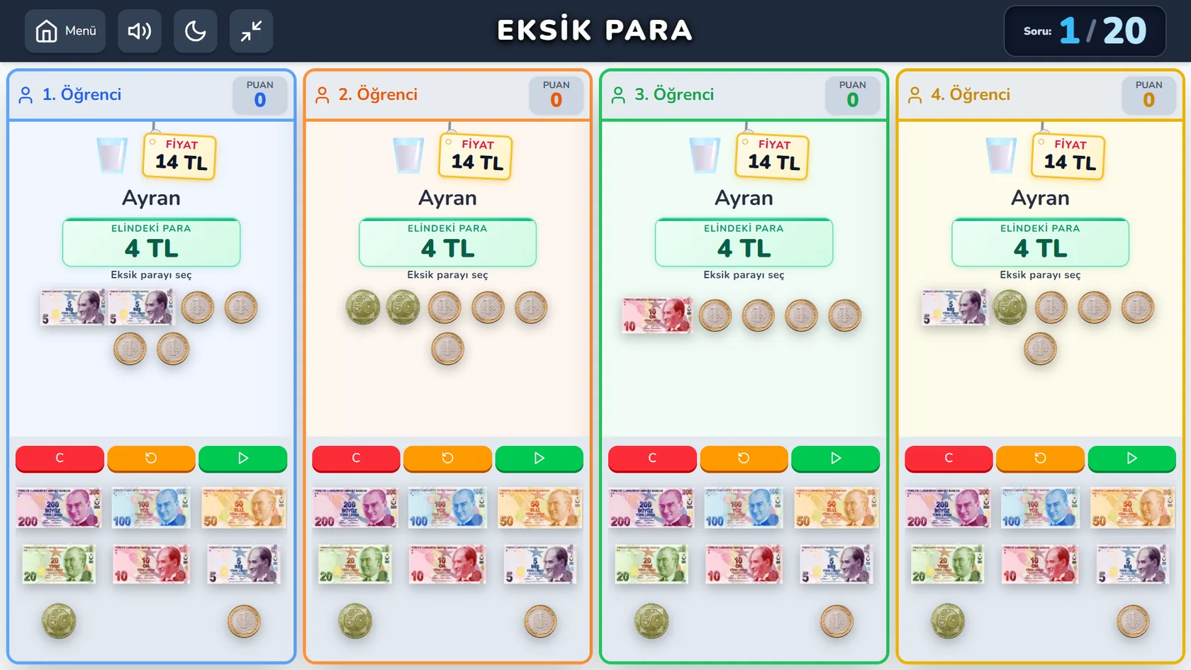 Eksik Para Oyunu ekran görüntüsü