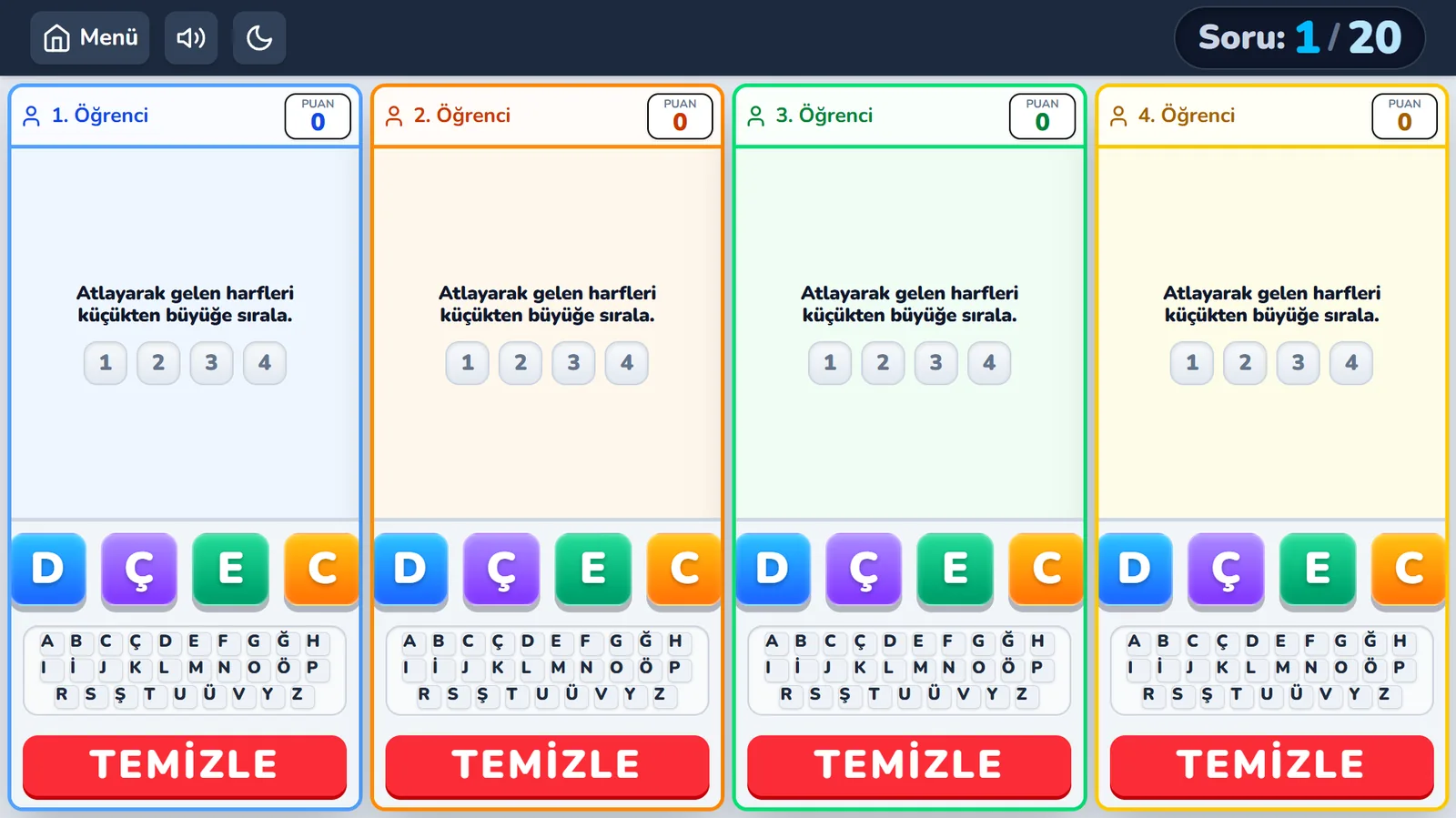 Harf Zinciri Oyunu ekran görüntüsü
