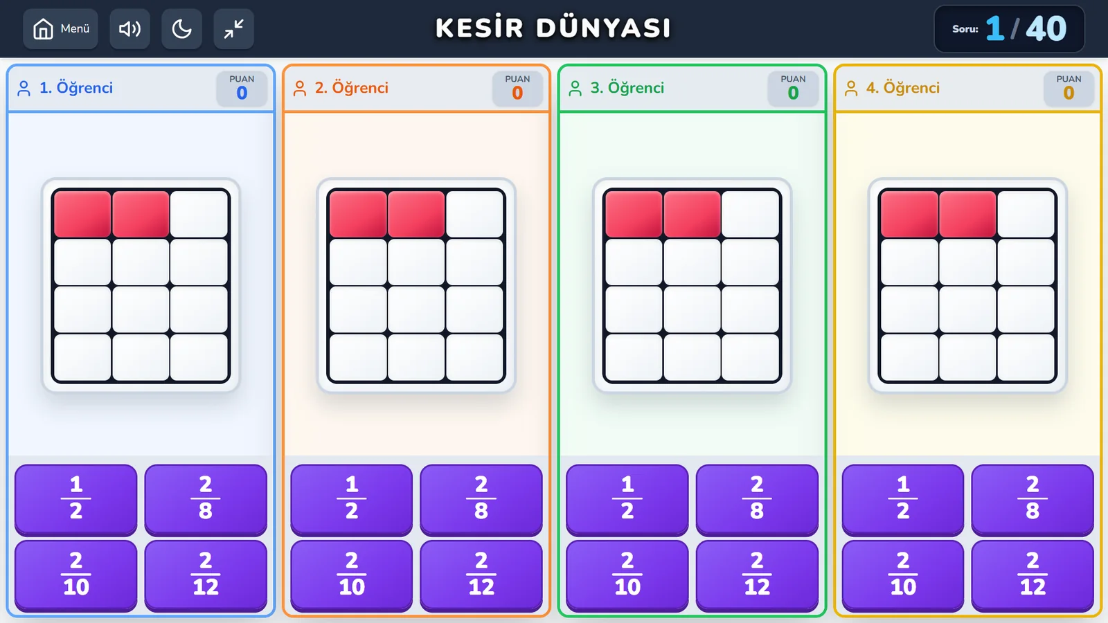 Kesirli Şekil Okuma Oyunu ekran görüntüsü