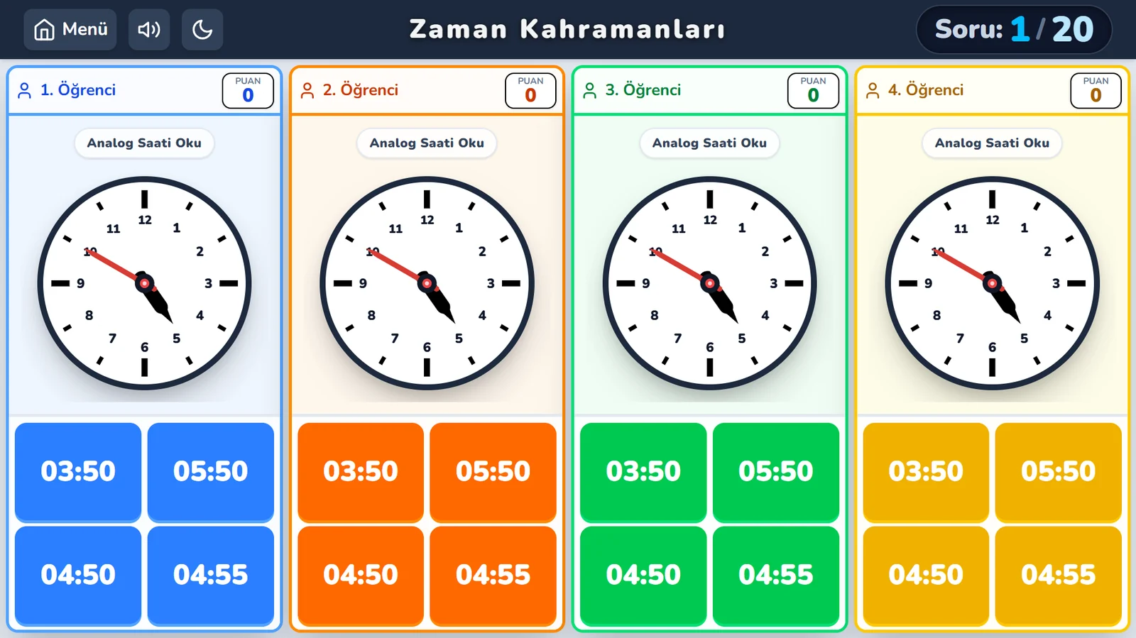 Saat Okuma Oyunu ekran görüntüsü