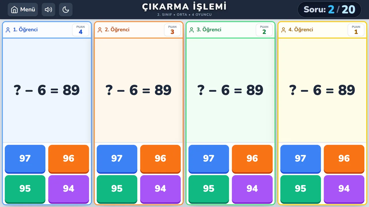 Verilmeyenli Çıkarma Oyunu ekran görüntüsü